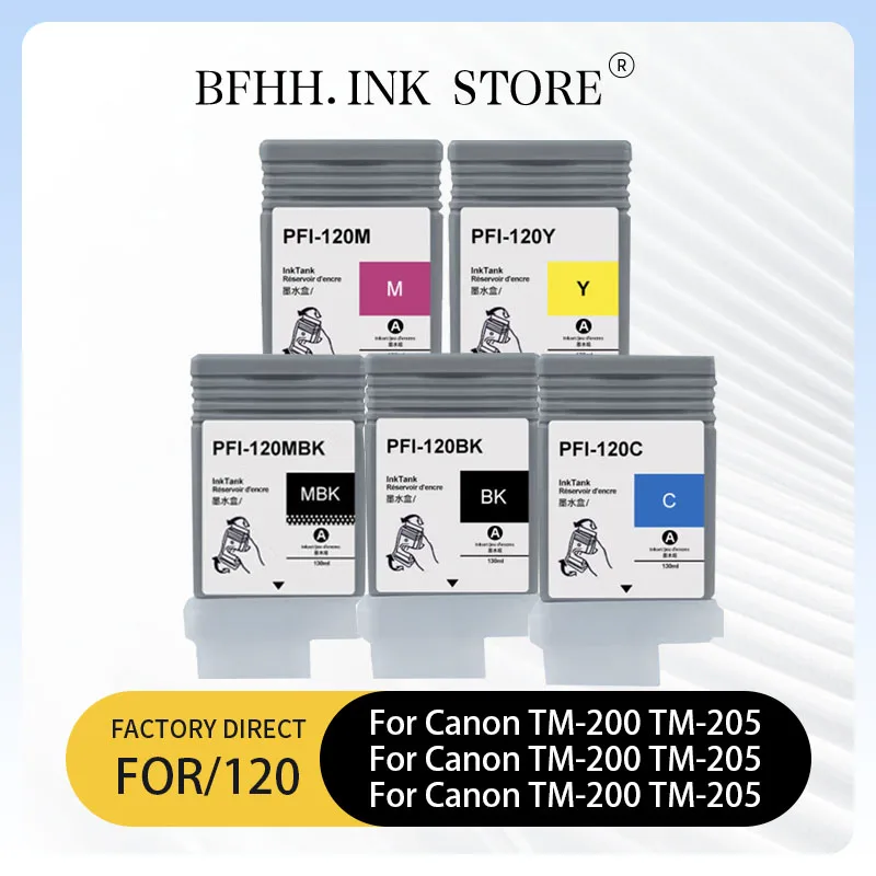 PFI120 PFI-120 Ink Cartridge PFI 120 For Canon imagePROGRAF TM-200 TM-205 TM-250 TM-300 TM-305 TM-350 GP-200 GP-300 Printer Inks