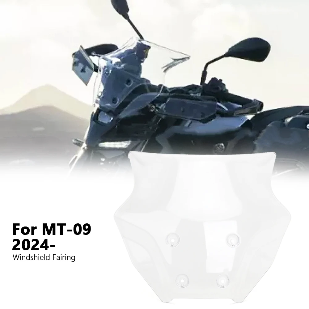 

New For YAMAHA MT09 MT 09 MT-09 2024 Motorcycle Windscreen Windshield Covers Screen Transparent/Smoky/Black Deflector