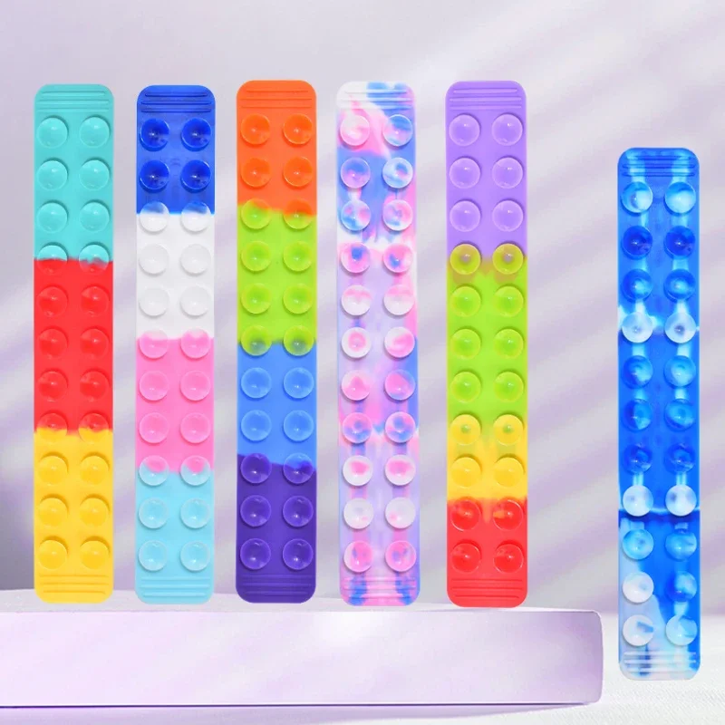 

Силиконовый лист на присоске, игрушки Tie-dye Squidpop Pullit Fidget Toy для детей и взрослых, декомпрессионные игрушки, антистрессовая игрушка-сжимаемая игрушка