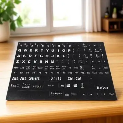 

1 Sheet Computer Keyboard Replacement Stickers English Letter Labels for Laptop Desktop Notebook Keys Update Worn Keys No Glue