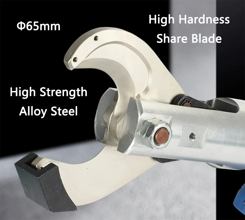 Cortador de cabo hidráulico recarregável EZ-65C elétrico portátil cobre alumínio cabo blindado alicate de corte tesoura 65mm