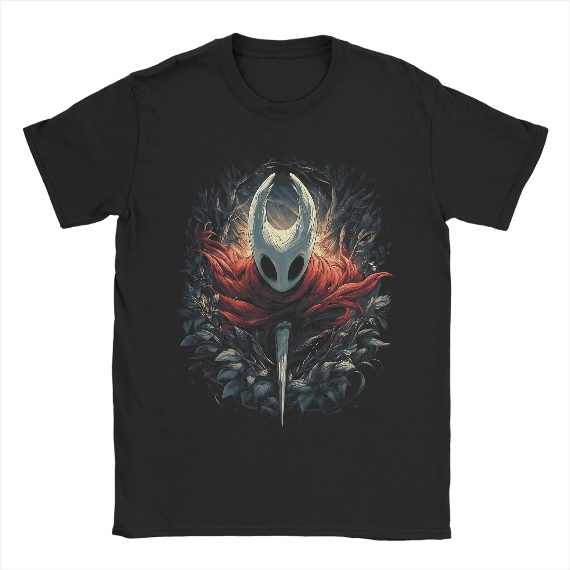 Hollow Knight Silksong Hornet Needle Huntress Graphic T-Shirts Men  Funny 100% Cotton Tees Round Collar Short Sleeve Tops