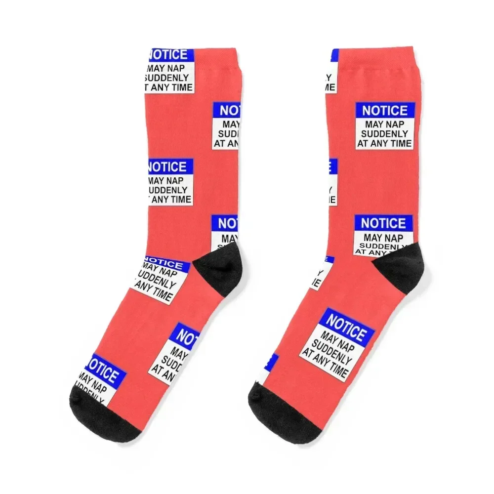 NOTICE: MAY NAP SUDDENLY AT ANY TIME Socks Novelties christmas gifts Socks For Girls Men's