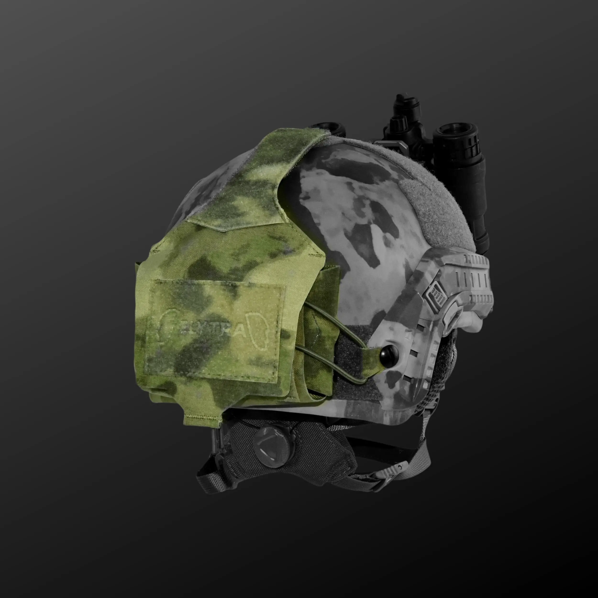 Universal Helmet Extension Battery Pack Flip Cover Rear Head Position Balancing Weight with Velcro view 3