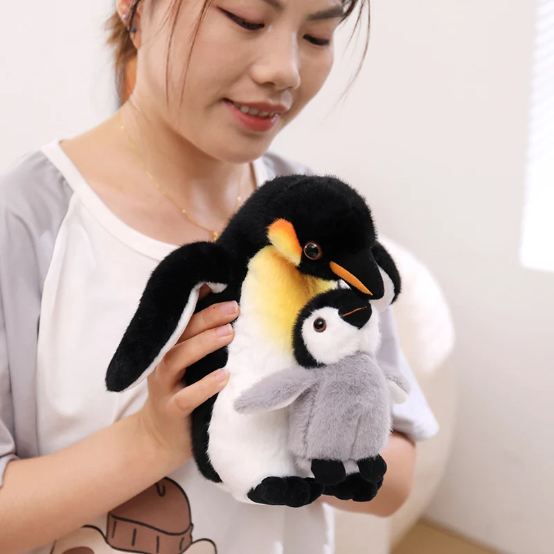 22cm Mombaby Penguin Plush Toy Fluffy Soft Comfortable Fabric Huggable Pillow for Home Decoration - view 4