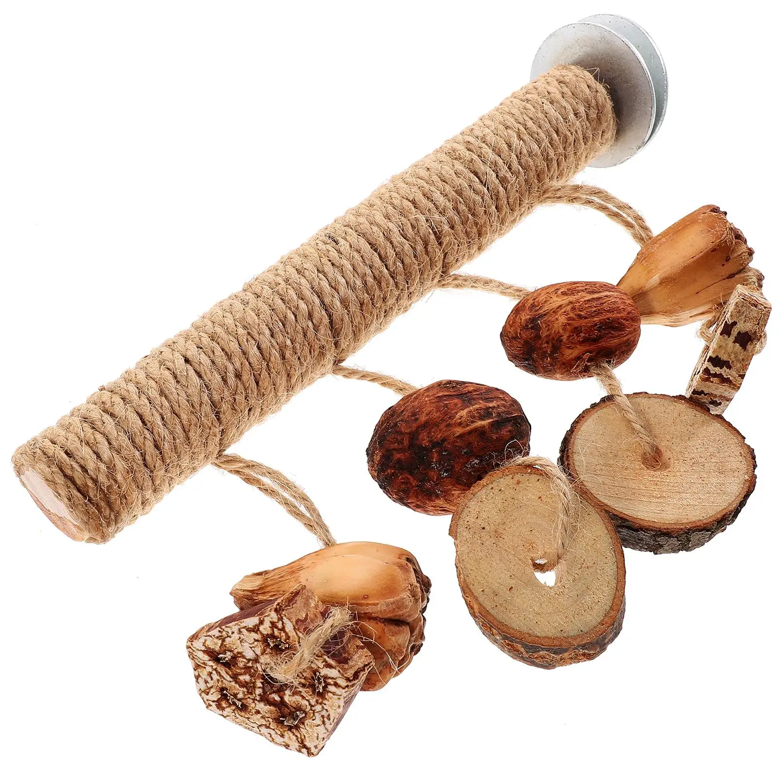 Paw Grinding Bird Perch Parrot Toy Cages Perches for Cockatiels Toys Twine Rope