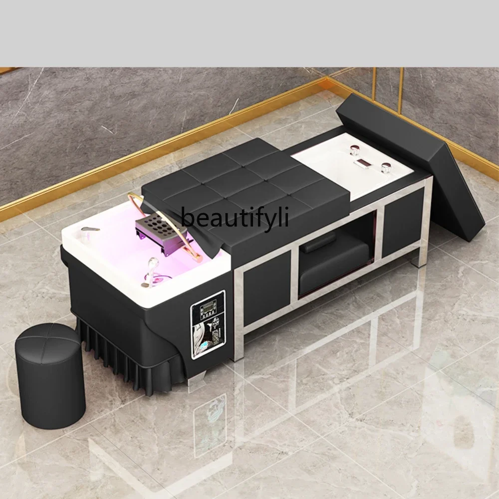 

A Foot Bath Thai Style Head Massage Treatment Water Circulation Shampoo Chair Beauty Salon Special Fumigation Foot Bath Integrat