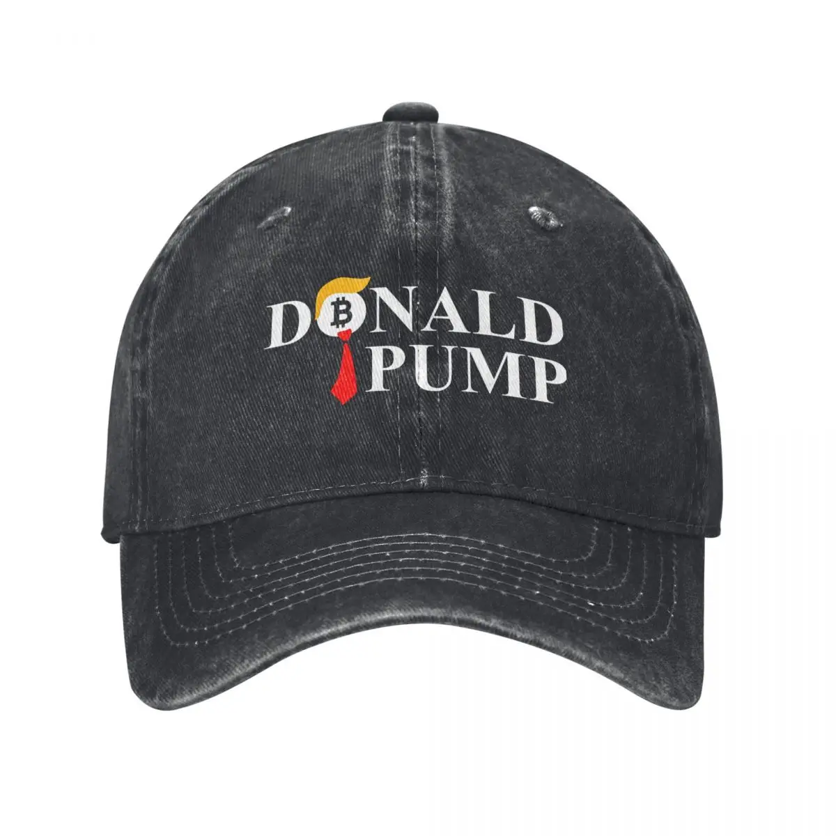 Fashion Donald Pump Bitcoin Funny Trump Baseball Caps Unisex Style Distressed Washed Headwear Crypto American Flag Gift Caps Hat