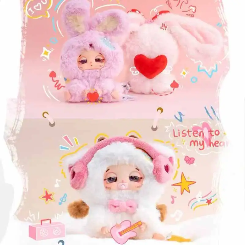 Boneka Seri Keberuntungan Bayi Tiga, Kotak Misteri Boneka Plush, Gantungan Tas Kartun, Model Ornamen Mainan yang Indah, Hadiah Kotak Kejutan Misteri