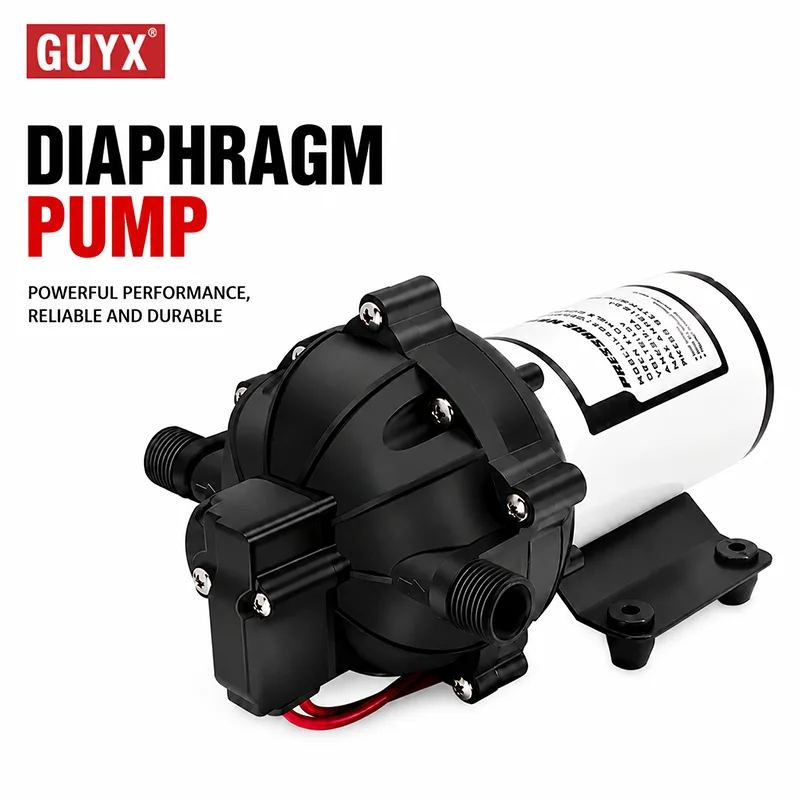 Self Priming Diaphragm Water Pump Electric Booster Pump with Fittings for Fluid Delivery and Spraying Work