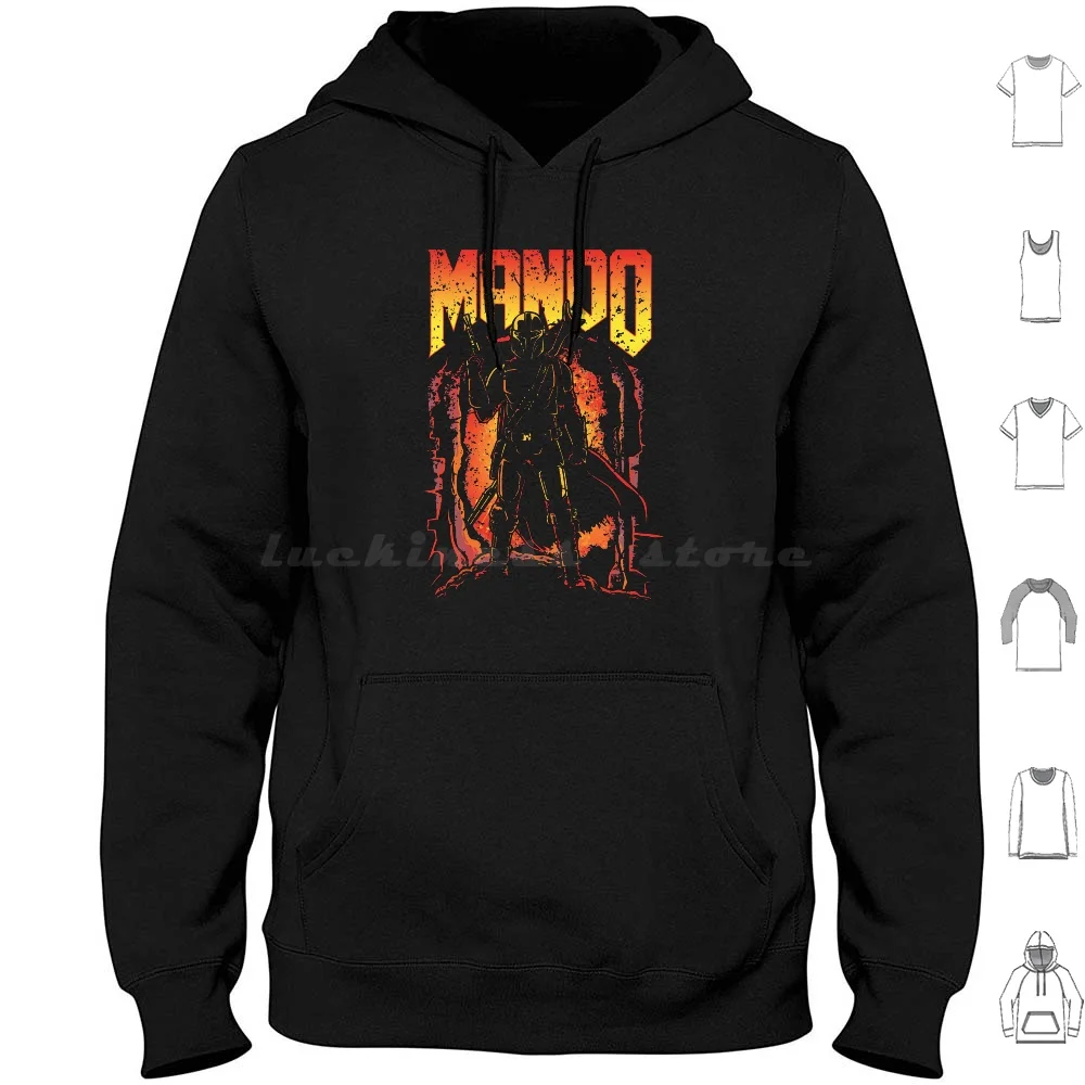 Mandoom Hoodie cotton Long Sleeve Tv Series Bounty Hunter Hunting Space Galaxy Creed Video Games Hell