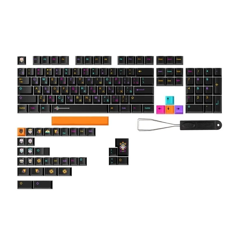 

P9FA CherryProfile Keycaps Set for 137Keys Keyboard English/Japanese/ Korean/ Russian