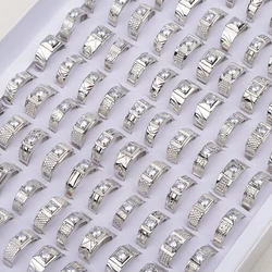 20Piecs/Lot Two Color Women Man White Zircon Anniversary Classic Rings Wholesale Jewelry