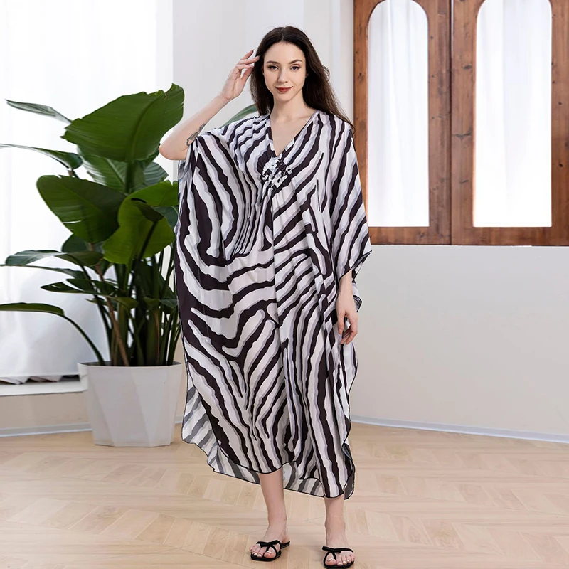 Vlinder Boho Jurken Dames Design Mode Kleurrijke Kaftan Oversize Plus Kaftan Sneldrogende Strand CoverUps Prachtige vakantie-outfit