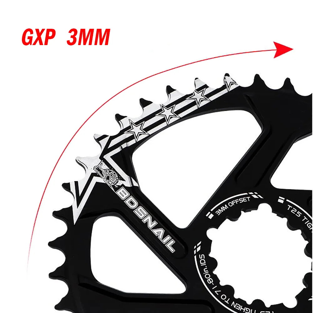 SNAIL  Bicycle Chainring Wide Narrow Teeth Chainwheel 30-40T Crankset Crown for Sram 11/12S NX XX XO GX Single Disc Parts