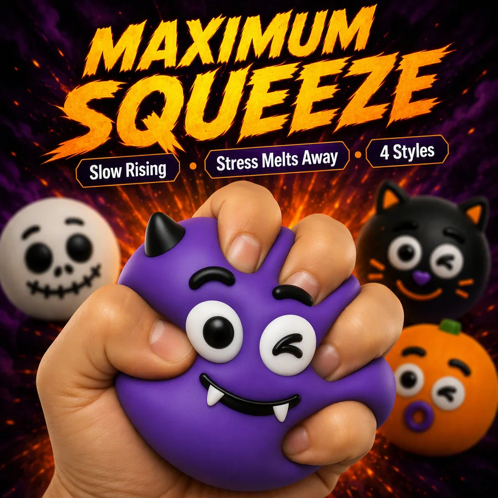 New Halloween Skeleton Demon Funny Face Changing Pinch Fun Toy To Stress Relief Vent Fun Toys Candy or Trick or Treat Gifts