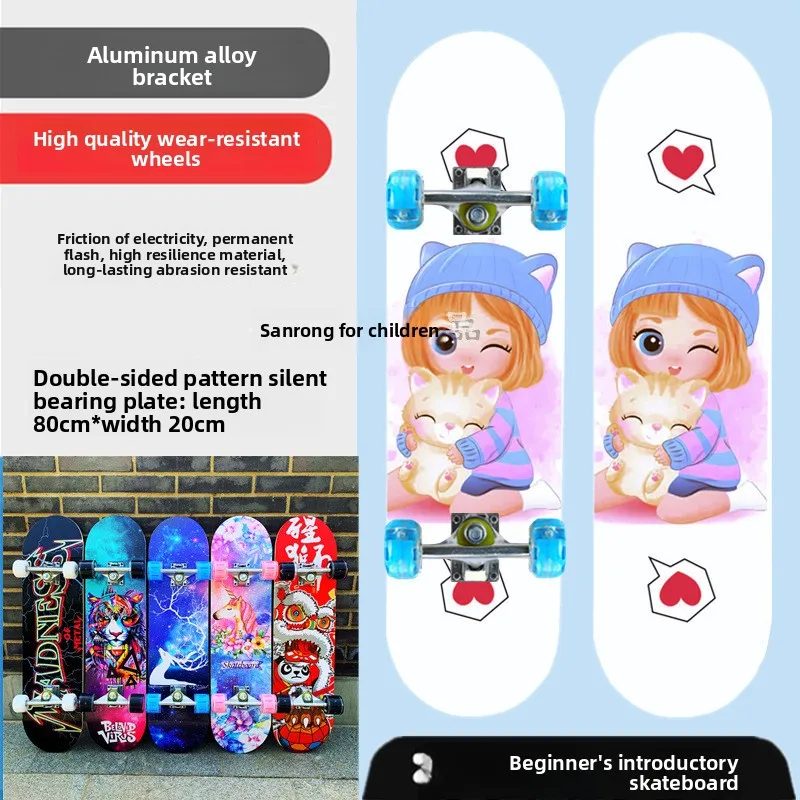 Dek Draagbaar Downhill Beginner All-Terrain Longboard Fiber Carbon Houten Skateboard Kinderen Legering Aluminium Pro Complete Street