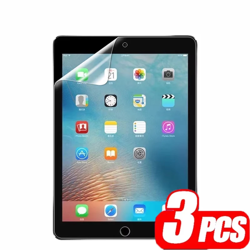 

3 Pcs PET Soft Screen Protector For Apple iPad 10th 9th 8th 7th Mini 6 5 4 3 2 iPad Air 5 4 10.9 Pro 11 12.9 2022 2021 2020 2018