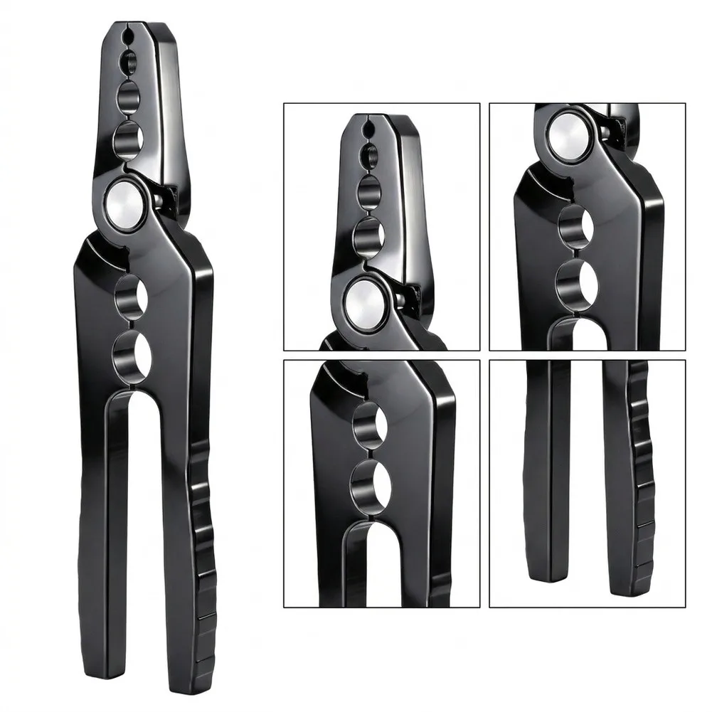 Lightweight Aluminum Pipe Repair Pliers Designed for Copper Aluminum and Stainless Steel Tubing 28.6x2cm Black