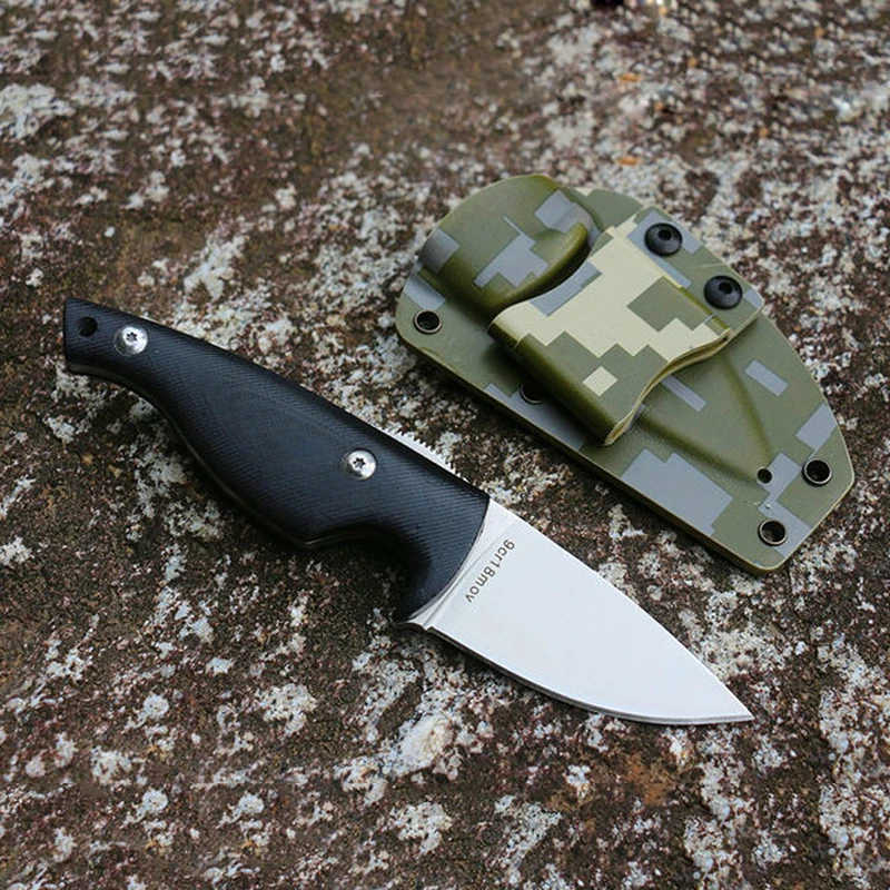 Knives Outdoor Full Tang 9Cr18Mov Fixed Blade Tactical Survival Knife Portable G10 Handle Camping Hunting Tool EDC Pocket Knife