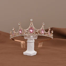 Princess Queen Crystal Crowns And Tiaras Baroque Vintage Crown Tiara Women Bride Pageant Prom Diadem Wedding Hair Accessories