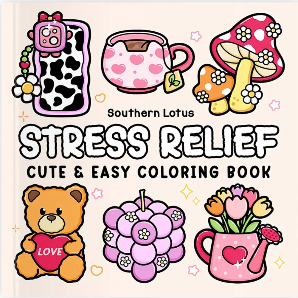 Cartoon Coloring Book Educational Painting Gift Graffiti Painting Book Stress Relief Montessori Drawing Toy for Adults And Teens