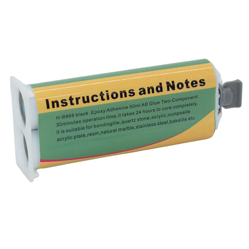 

High Temperature Epoxy Caulk Glue 50ml 1:1 Resin Strong Adhesives Black AB Glues for Bonding Plastic Ceramic Stone Wood Metal