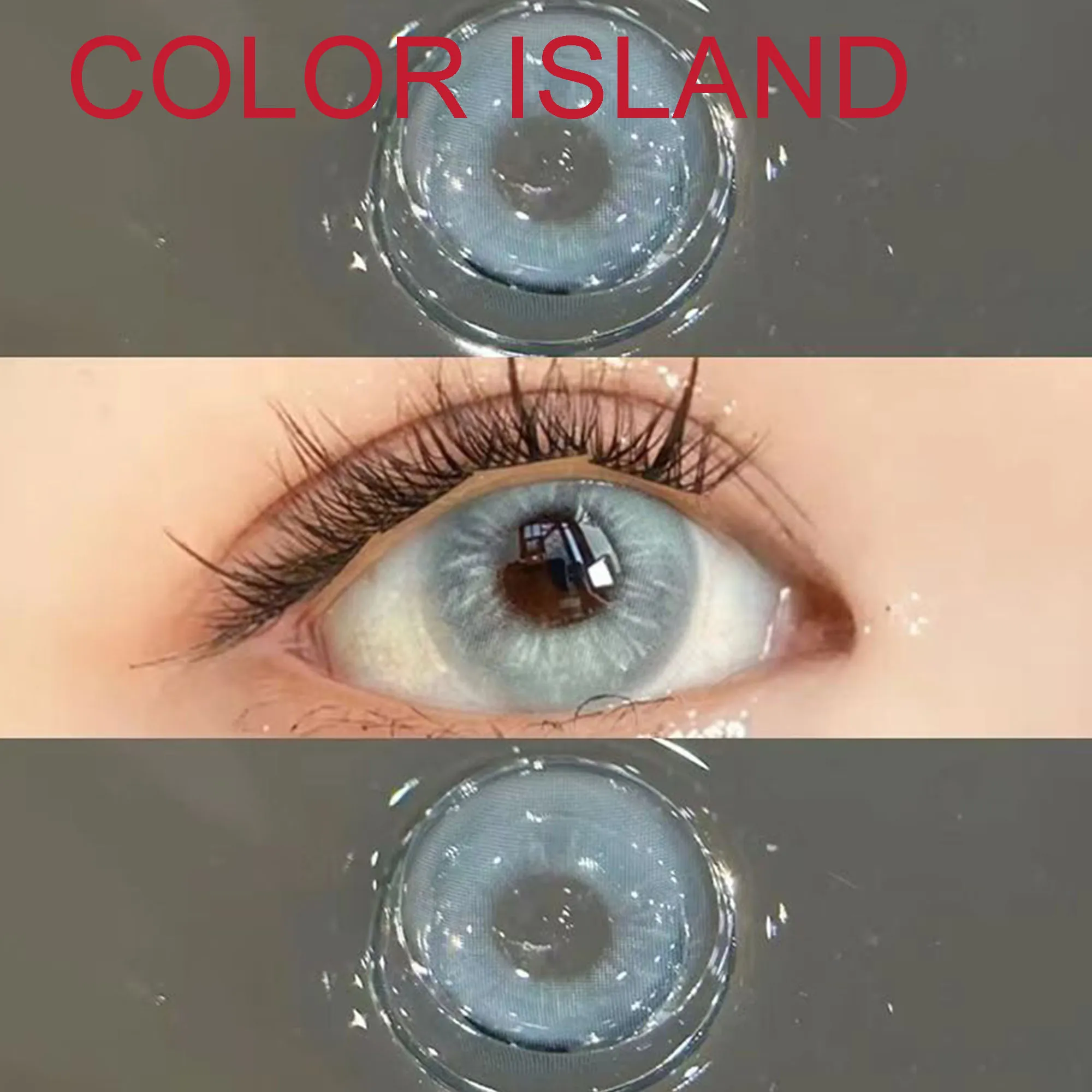 Coslens Women Men Accessories 14.20mm Soft Contact Lenses with Power lentes de contacto Color Island Blue