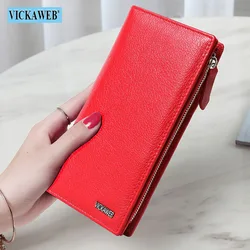 Free Gift 2022 New Fashion Women's Leather Wallet Magnetic Closure Coin Purse Long Card Holder Ladies Money Bag Female Clutch