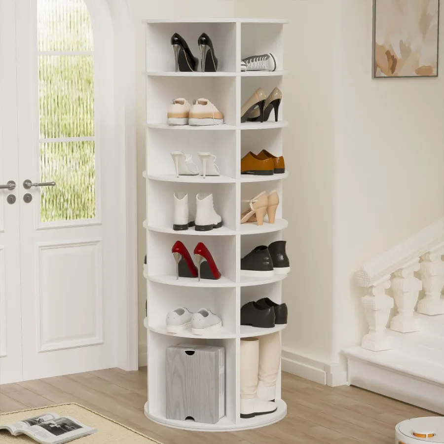 

Rotating Shoe Rack Tower 7Tier Spinning Shoe Rack Free Standing 360 Revolving Shoe Organizer High Bm Design Shoe Tower Spinning