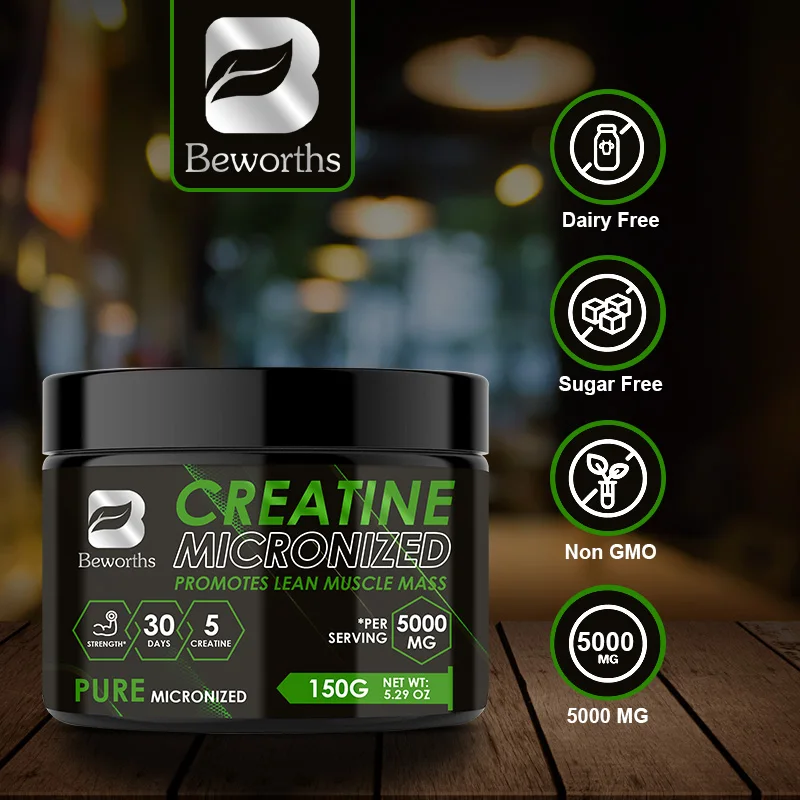 BEWORTHS Creatine Monohydrate Sports Dietary Supplements for Workout Muscle Building Cellular Energy Enhance Muscle Strength