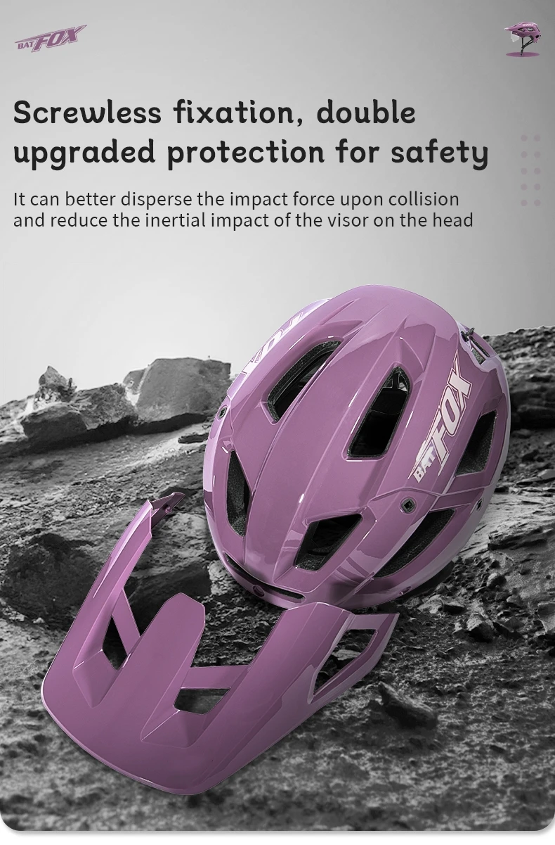 BATFOX Mountainbike-Helm mit Magnetvisier, Ultraleicht, Verstellbare Passform, Rennrad- und MTB-Fahrradhelm für Männer und Frauen, E-Bike-Ausrüstung – Detail 7