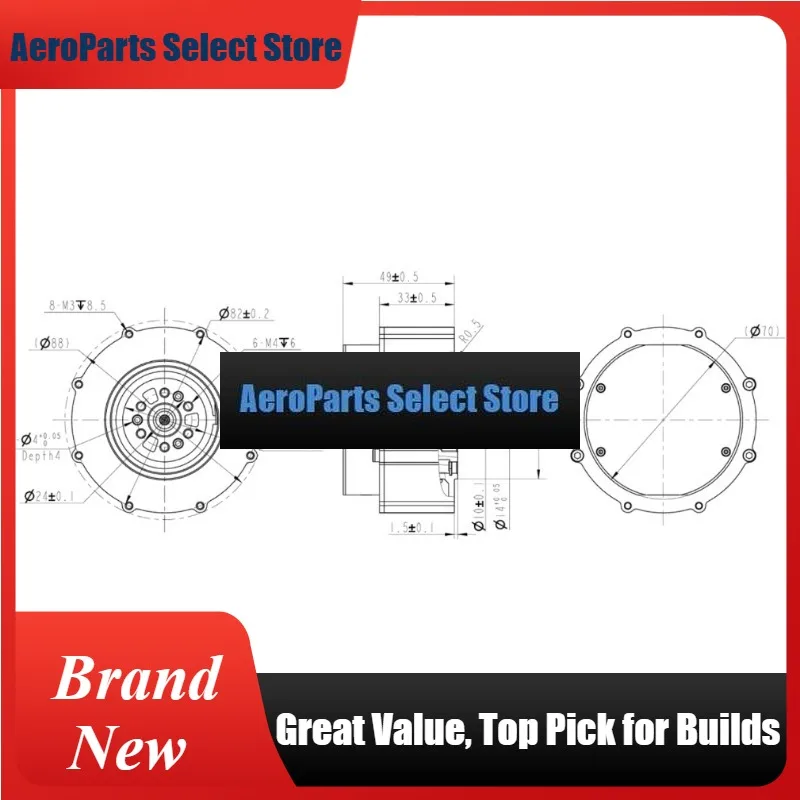 AeroPartsRobStride 06 QDD 36Nm Actuator Module Featuring 9:1 Reduction, Integrated Control And CAN Interface