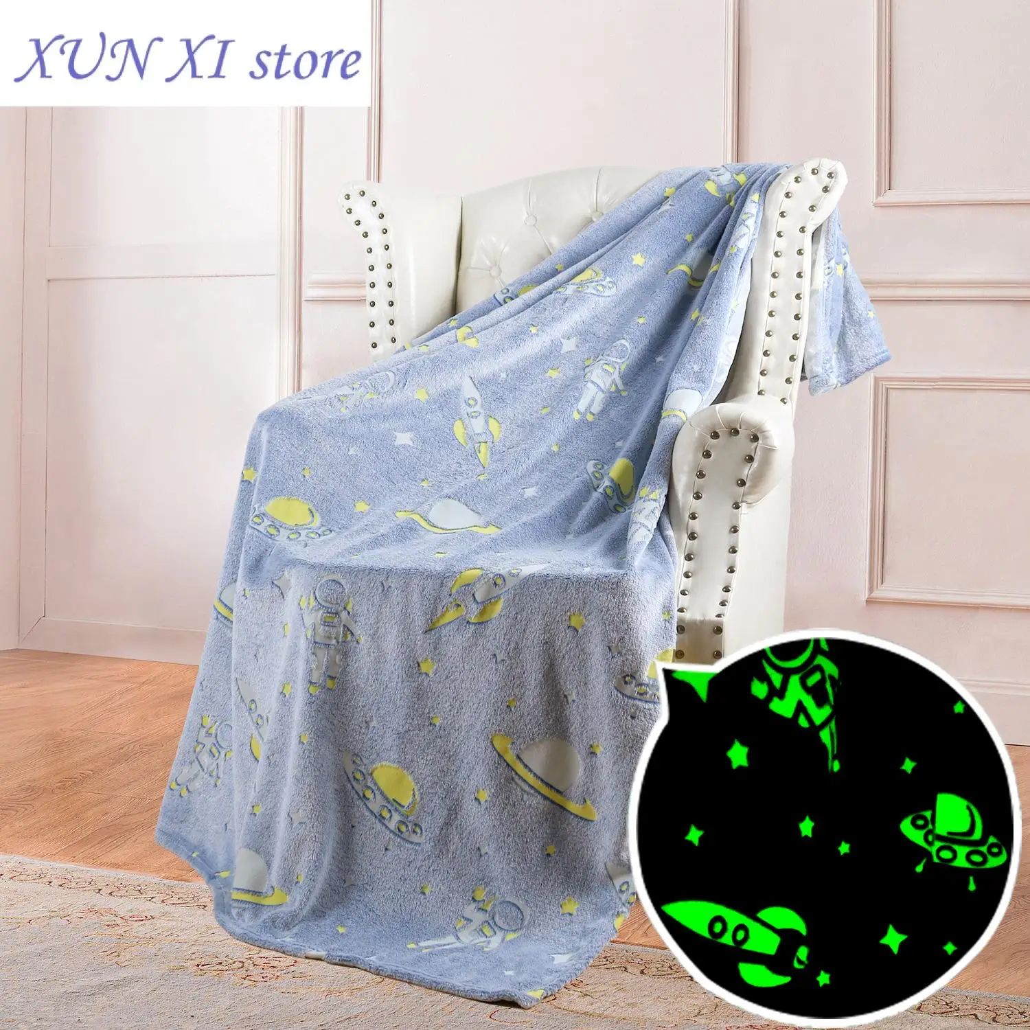 2023 New Dark Throw Blanket Galaxy Stars Soft Flannel Fleece Blanket for Boys Girls All Seasons Grey Gifts Blanket for Kids