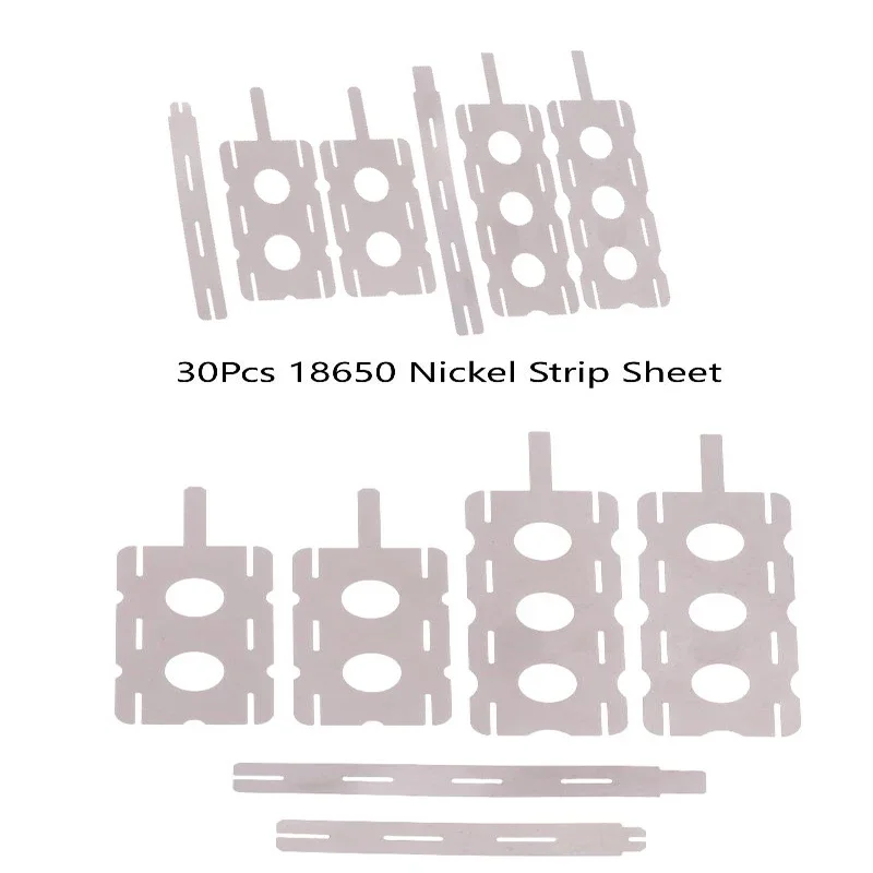 30pcs 18650 Lithium Battery Nickel Sheet 5Set Polygonal Battery Nickel Sheet For Spot Welding Machine Batteries Connection Sheet
