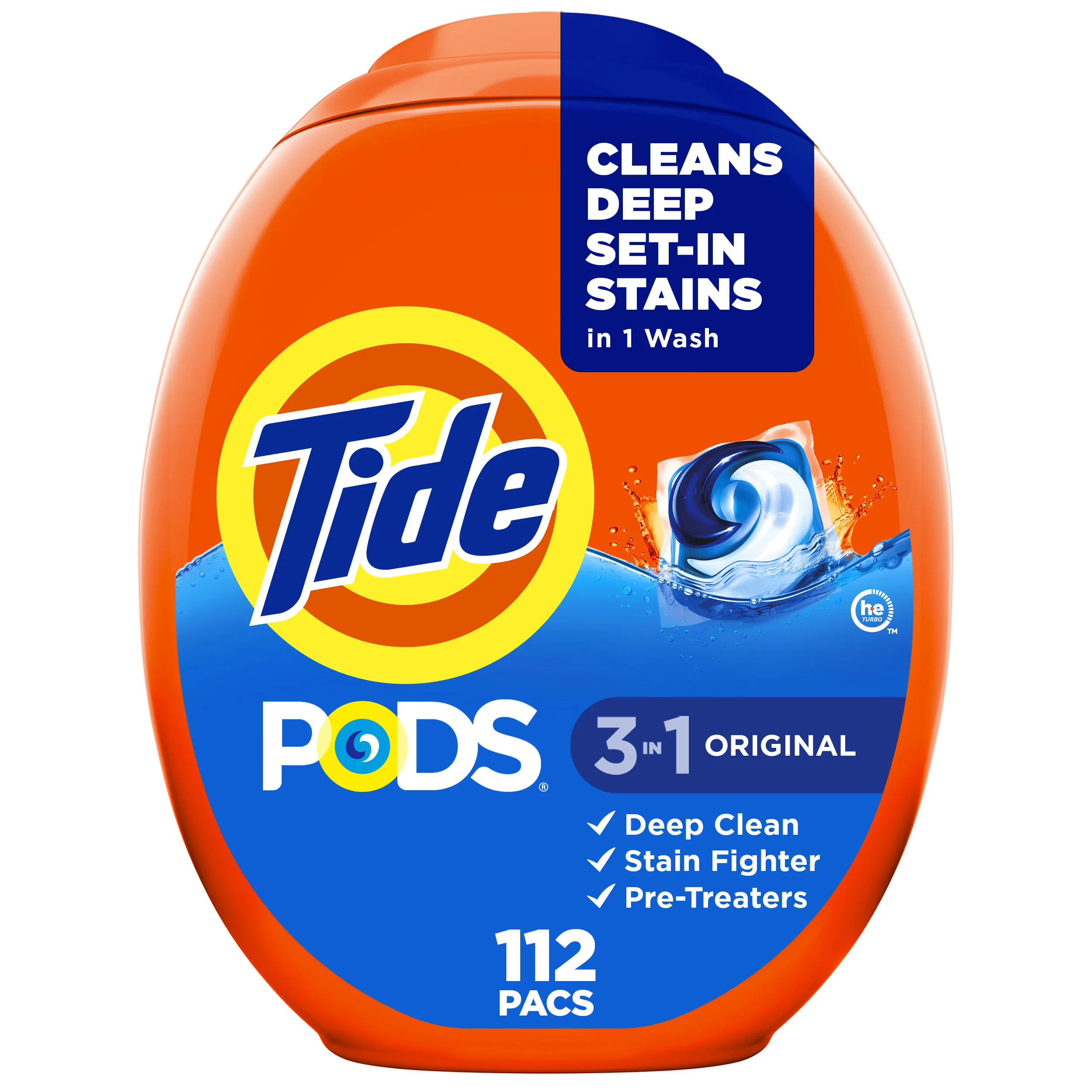PODS Liquid Laundry Detergent Pacs Original Scent 112 Units