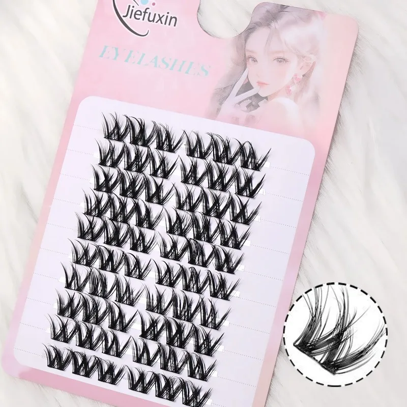 10 Rows Soft Cross Wispy Manga Dolly Lashes Large Capacity Cluster Extensions Casual Evening Anime Cosplay Cosmetic Tools