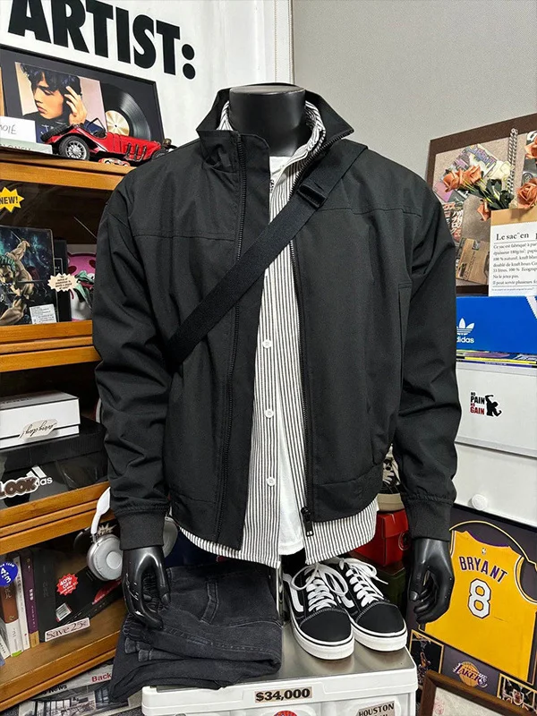 

Bla ort Flight Instructor Jaet Men's Sle Spring 2026 Cleanfit American ape Stand Collar Workwear Outerwear