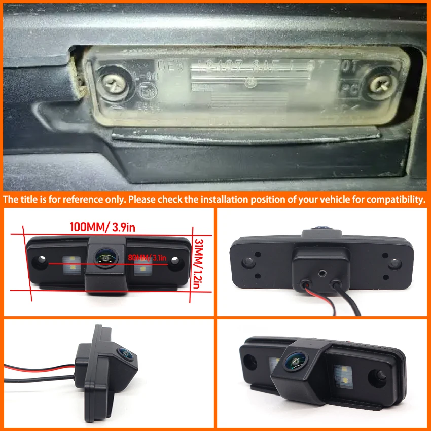 CCD HD  Night Vision Car License Plate Light Rear View Camera For Subaru Forester Outback Impreza For Toyota Prado 2010-2014