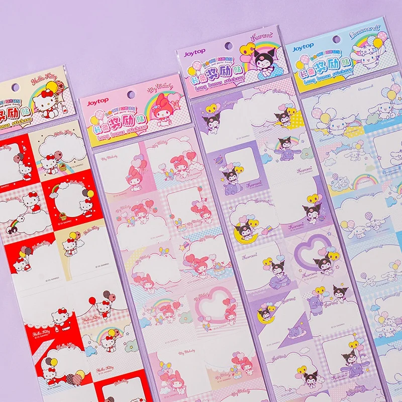 24-pz-lotto-sanrio-kuromi-melody-kitty-cinnamoroll-adesivi-creativo-scrapbooking-fai-da-te-diario-adesivo-decorativo-album-etichetta-bastone