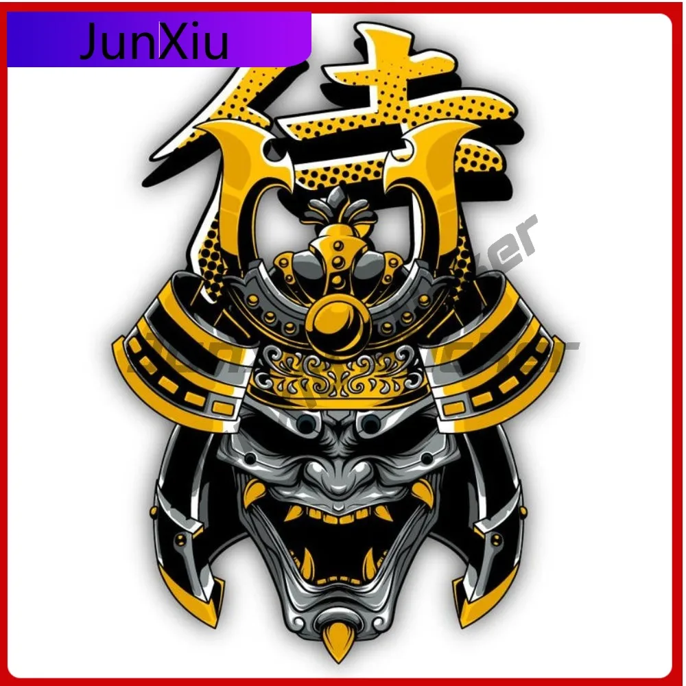 

Japanese Samurai Cute Laptop Waterproof Decal Accessory Vinyl Exterior Window Sticker Oni Helmet Mask Wall UV Motorcycle Trendy