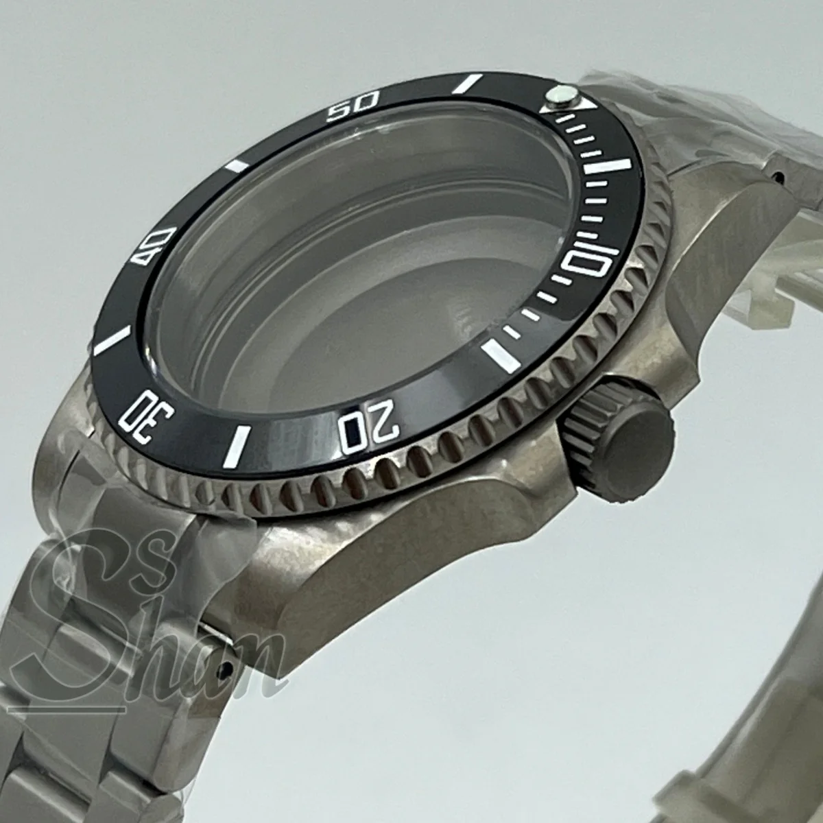 Aleación de titanio 40mm NH35 caja de reloj correa de cristal de zafiro SUB GMT Yacht NH34 NH35 NH36 ETA2824 movimiento resistente al agua 10ATM