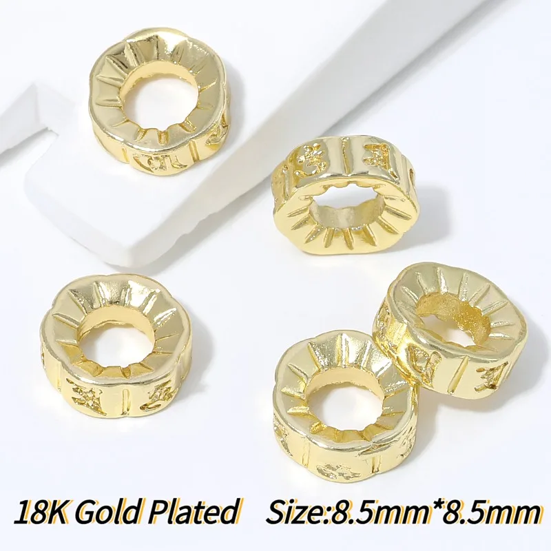 18K vergoldeter Messing-Ring mit gedrehtem Seilmuster, geschlossener Ring, Zubehör für DIY-Schmuckherstellung, Verbinder, hochwertige Schmuckkomponenten – Detail 34