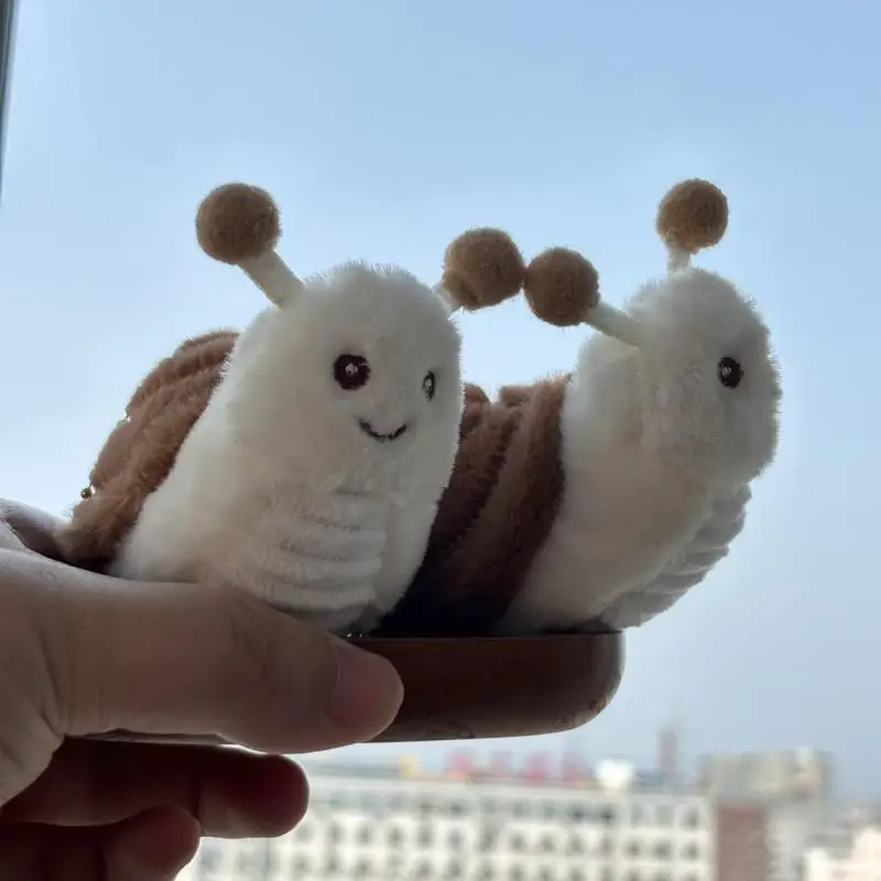 1pc lumache peluche portachiavi cartone animato animale morbido farcito bambola ciondolo portachiavi auto zaino borsa decorazione regalo per bambini