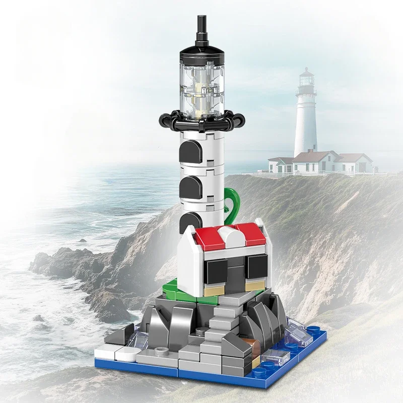 

MOC Cape Lighthouse Assembled Building Block Children's Educational Collection Bricks Creative Toys