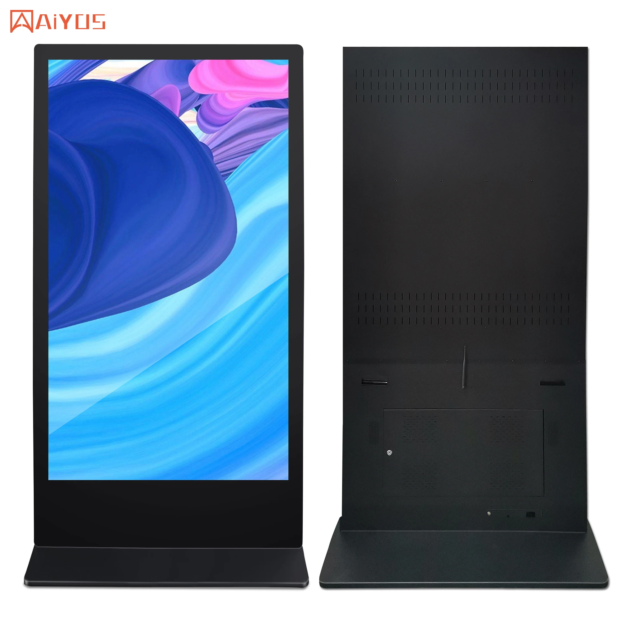 43" 49" 55" 65" 4K Floor Standing LCD Screen Win10 Digital Signage I5 4G+128G SSD Advertising Screen CMS Software