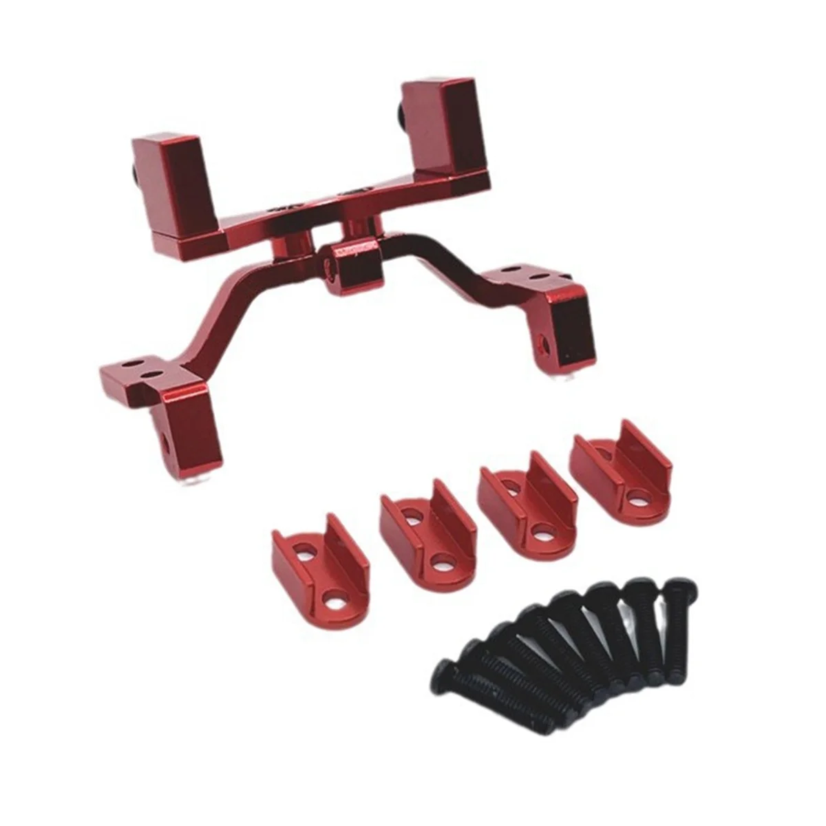 Steering Gear Fixed Base Set for WPL 1/10 C74 1/16 Full Range Remote Control Car Metal Upgrade Spring Fastener Red