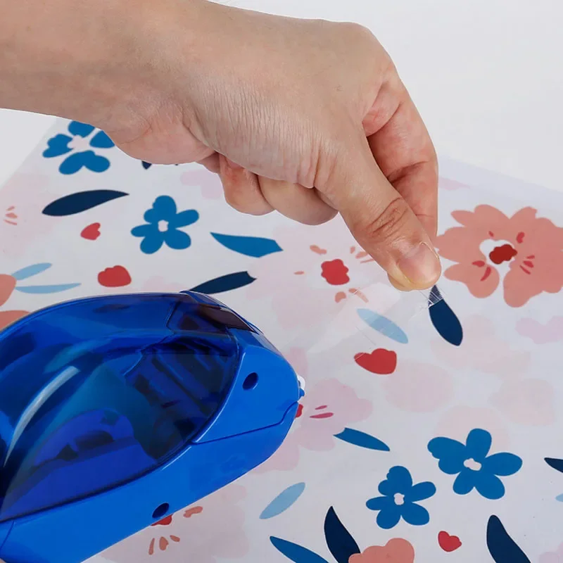 Odpowiedni do rękodzieła, automatyczny dozownik taśmy do pakowania prezentów rodzinnych, nie wymaga baterii, z 2 rolkami taśmy gratis.