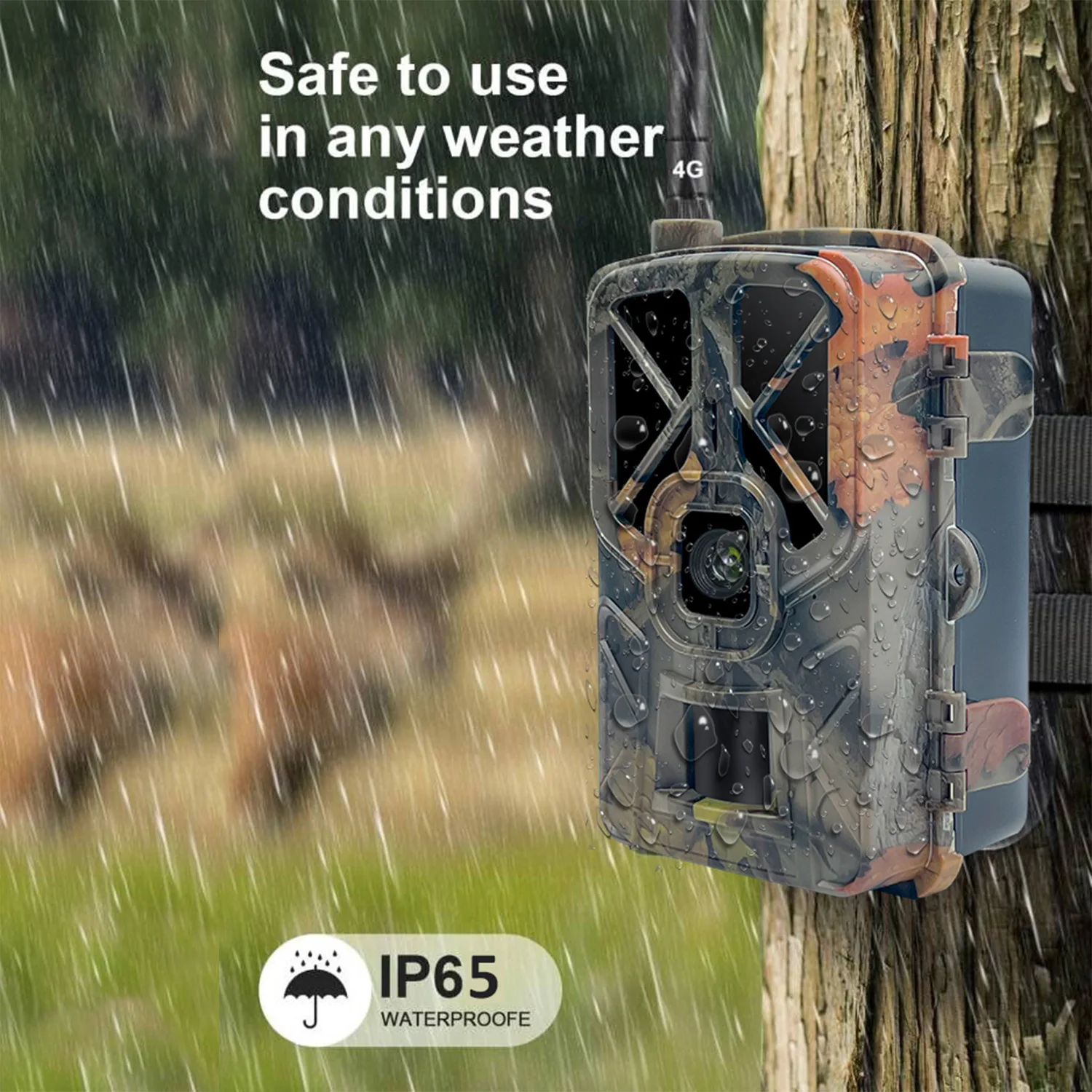 HC-935Pro 2K Outdoor 4G APP Hunting Camera Wireless 30MP Trail and Game Camera Infrared Night Vision Wildlife Animal Scouting