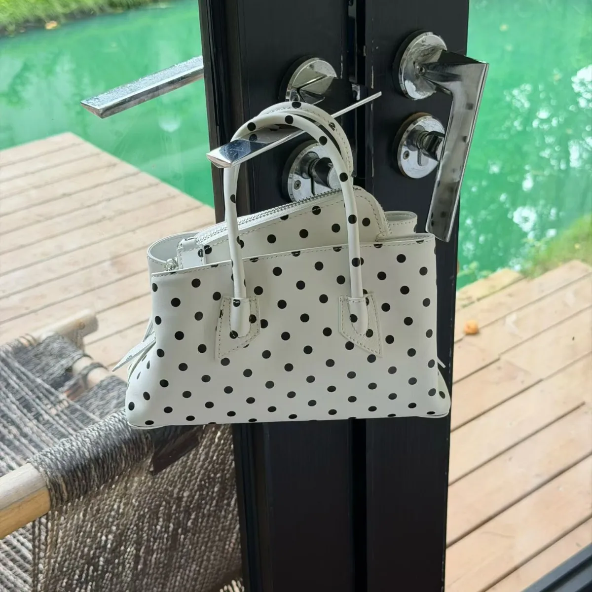 FIRMRANCH Autumn Fashion Trendy Textured Suede Sheepskin Trapezoid Irregular Design Handbag Minimalist Crossbody Bag For Women